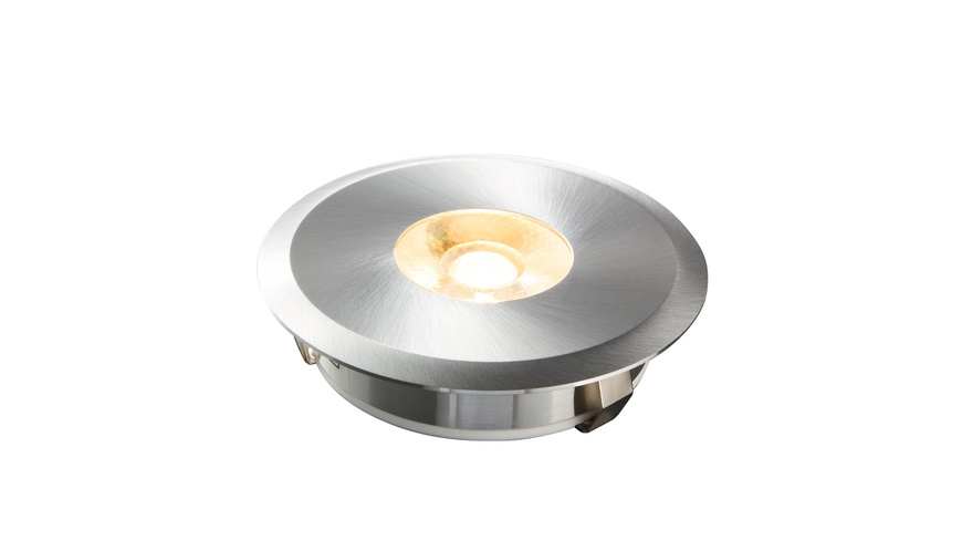 HEITRONIC 6-W-LED-Einbaustrahler AUSTIN aus gebrstetem Aluminium- rund- IP20- Einbautiefe nur 20 mm