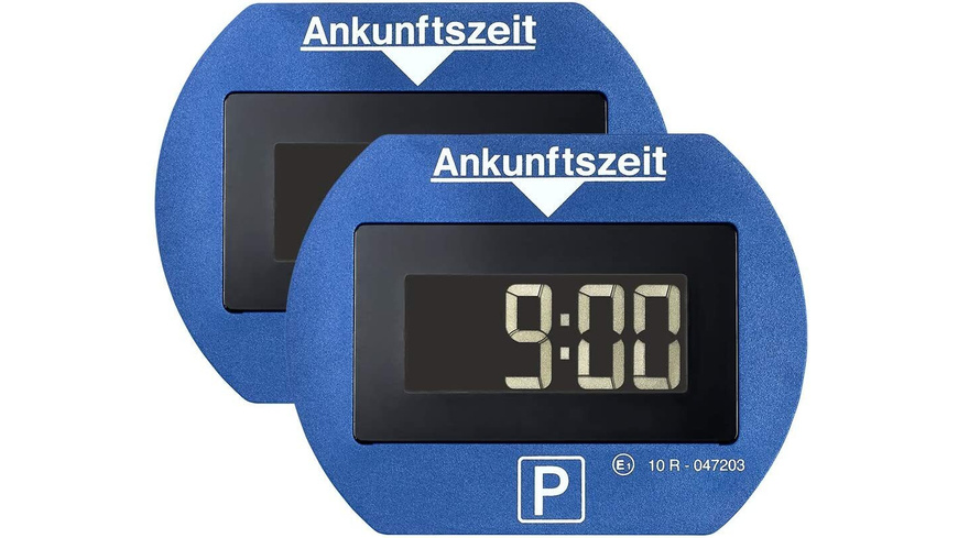 Needit 2er-Spar-Set Digitale Parkscheibe PARK LITE- automatische Parkzeiteinstellung- blau