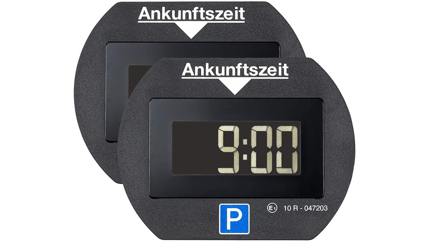 Needit 2er-Spar-Set Digitale Parkscheibe PARK LITE- automatische Parkzeiteinstellung- schwarz