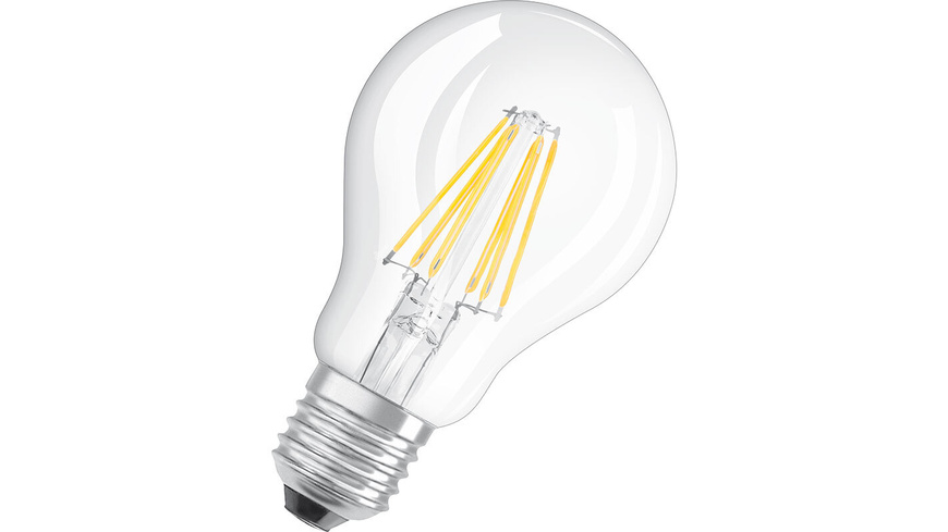 OSRAM 6-5-W-Filament-LED-Lampe E27- klar- warmweiss unter Beleuchtung