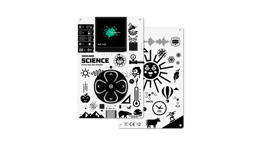 OXON Computerplatine Oxocard Science- Farbdisplay- 11 Messwerte erfassen